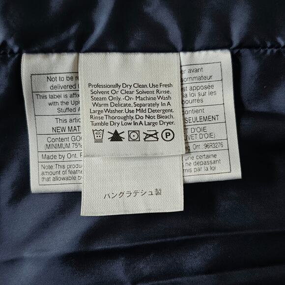 Eddie Bauer Goose Down Puffer Vest Mens Small Quilted Pockets Navy Blue Gorpcore - Picture 7 of 12